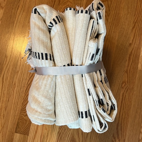 Anthropologie Pieced Stripe Cotton Blend Woven Curtains, Set of 2, NWT - Picture 10 of 14